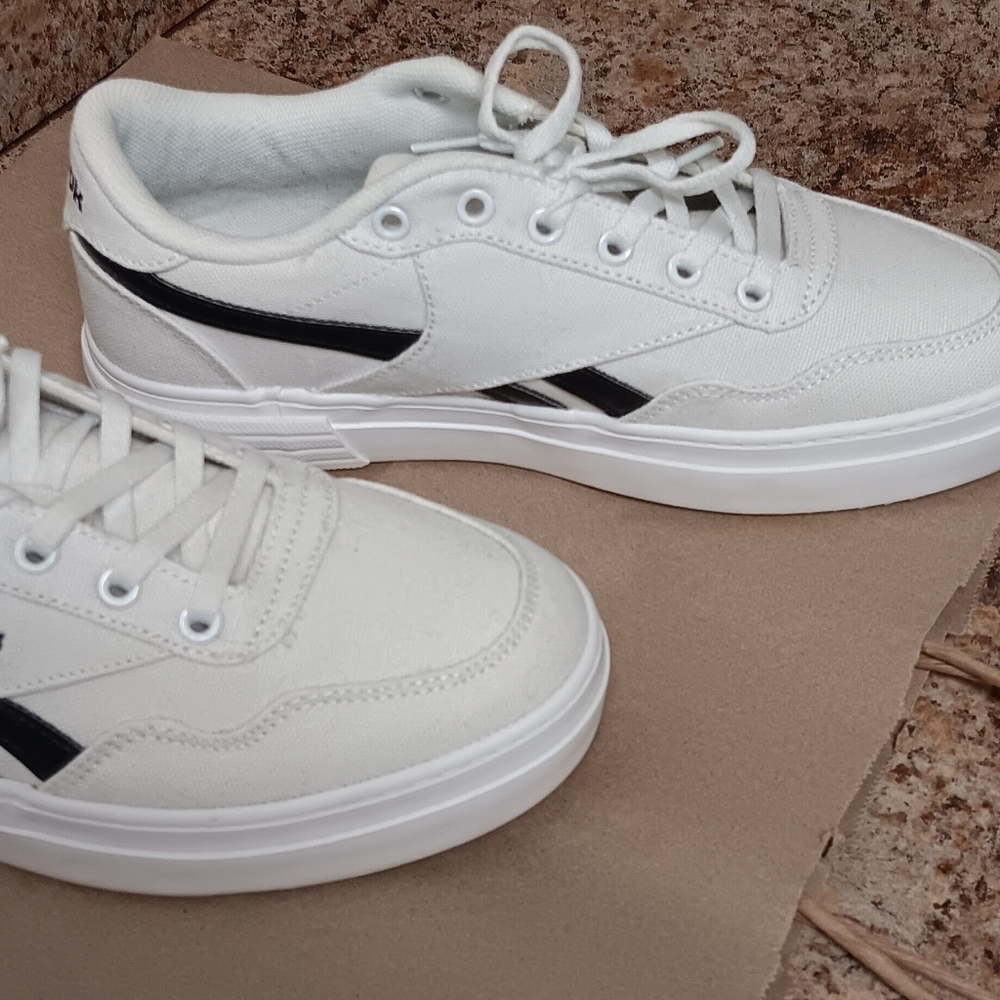 Reebok Women's White and Black Sneakers - Picture 3 of 5